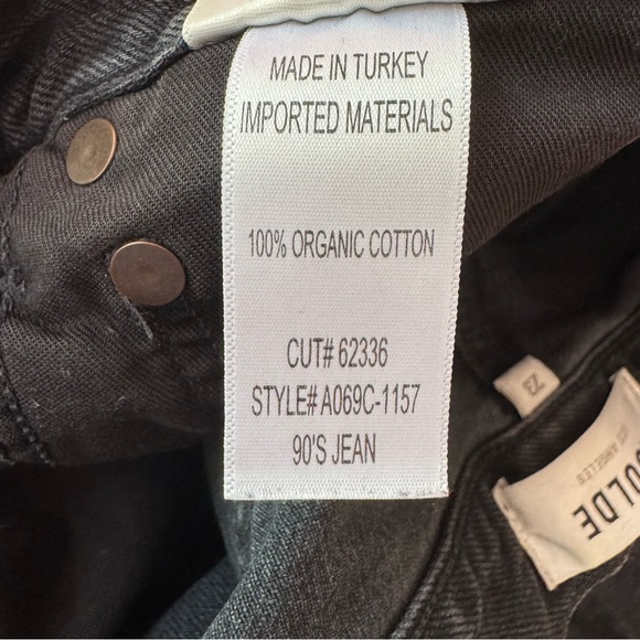 AGOLDE 90'S JEANS BLACK DISTRESSED -23 - Picture 11 of 15